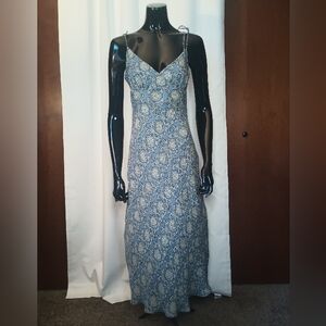 J Crew Womens Y2K Silk Babydoll Midi Dress 4 Gray Strappy Coquette Boho Fairy